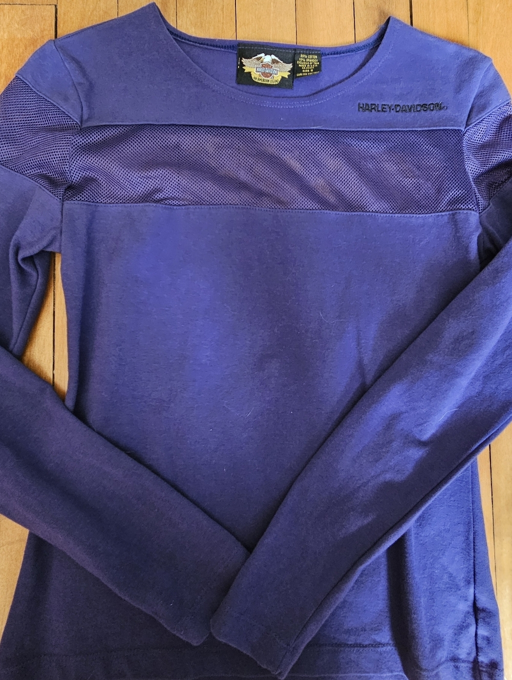 Harley Davidson Purple Mesh Tee Small